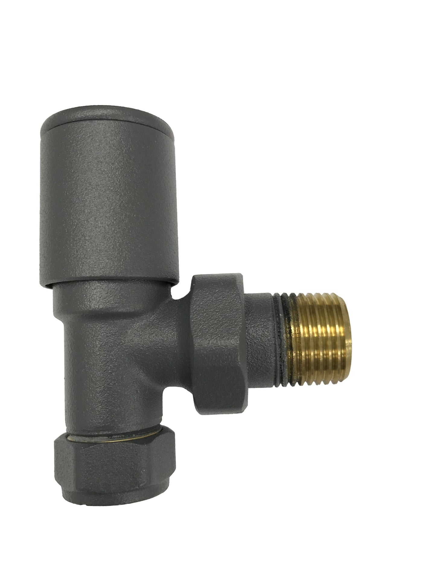 Radiator Valve Angled 15mm (Pair) - Textured Grey