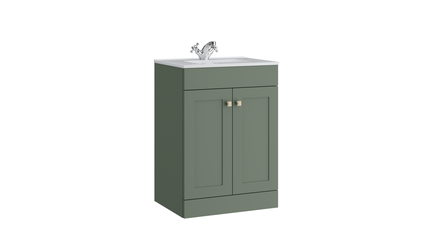 Sanctuary 600mm 2 Door Floor Standing Unit Corymbia Green
