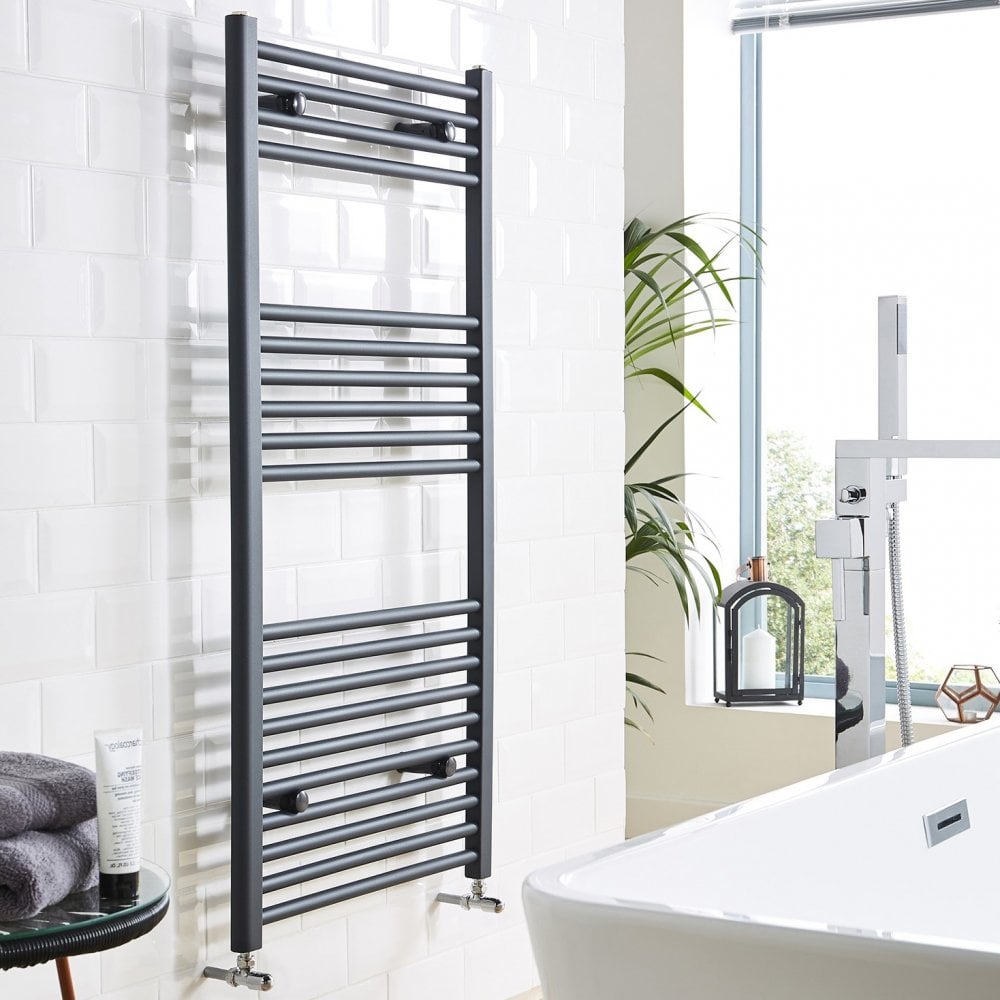 22mm Straight Towel Rail 500mm x 1000mm Textured Grey