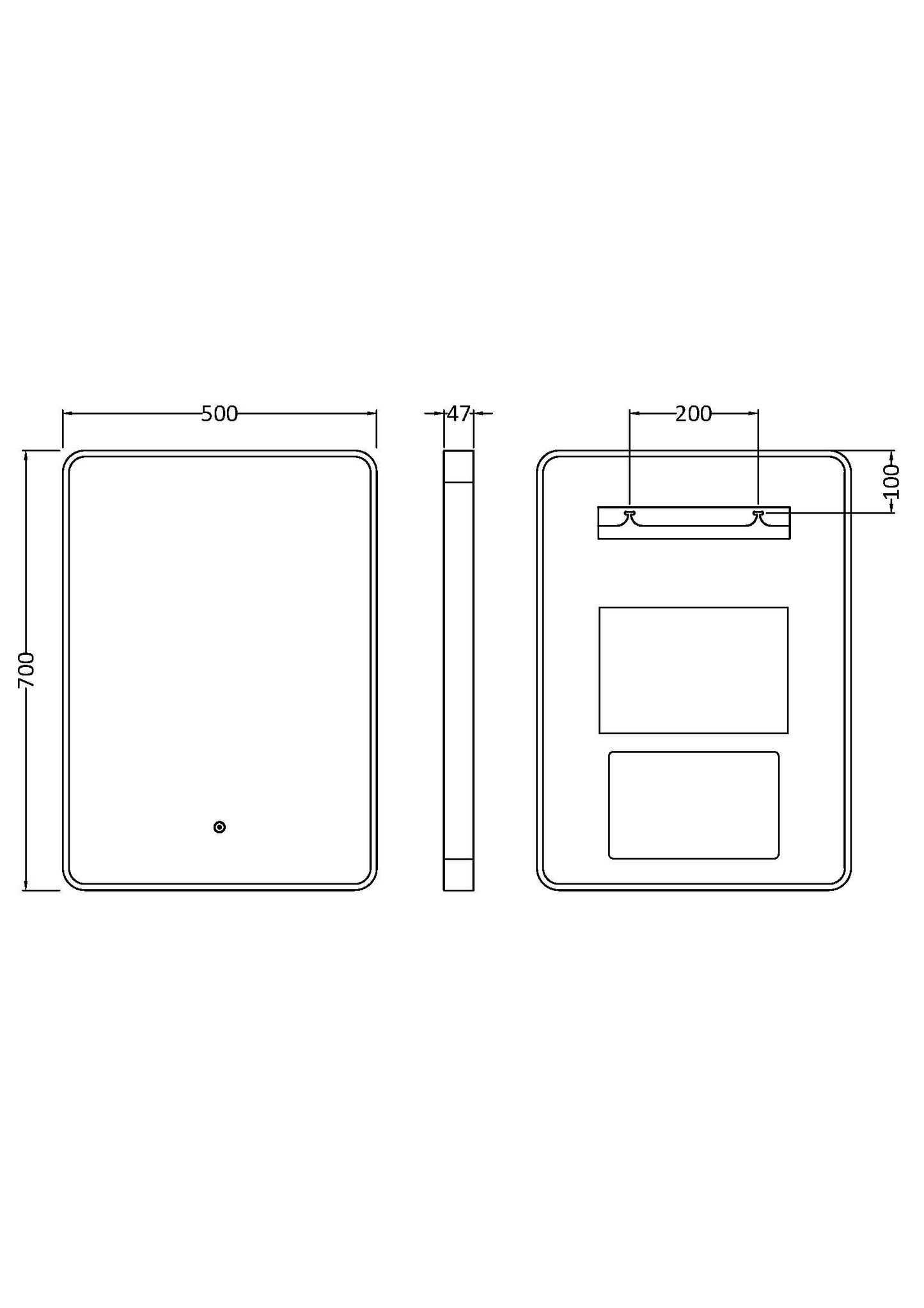 Pictor Polished Chrome Inset Frame LED Mirror - 700 x 500mm