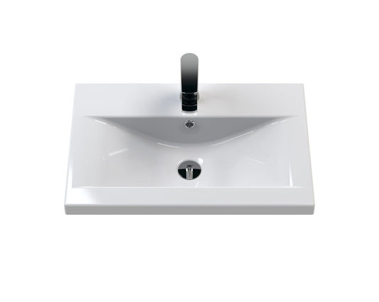 Urban 600mm Floor Standing 2-Door Unit and Mid-Edge Basin 1 Tap Hole
