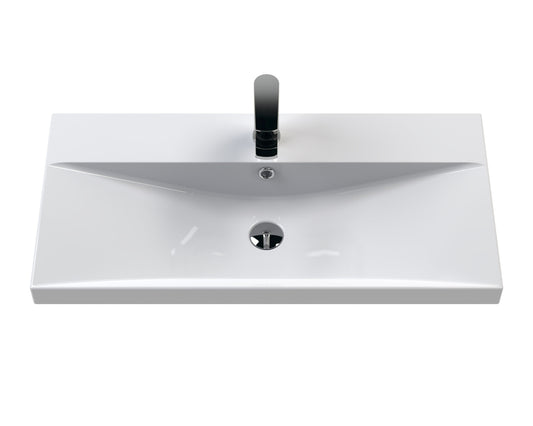 Hudson Reed Juno 810mm Metallic Slate Wall Hung 1 Drawer Vanity Unit with Basin