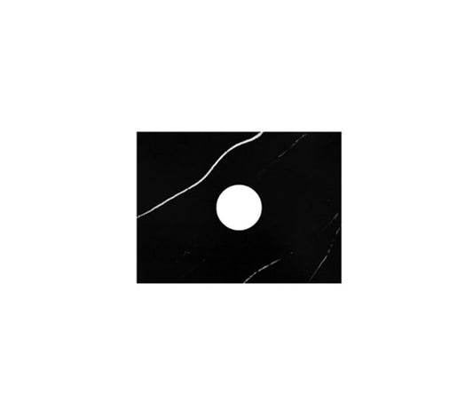 Purity 506x400mm Solid Surface Worktop Black Marble