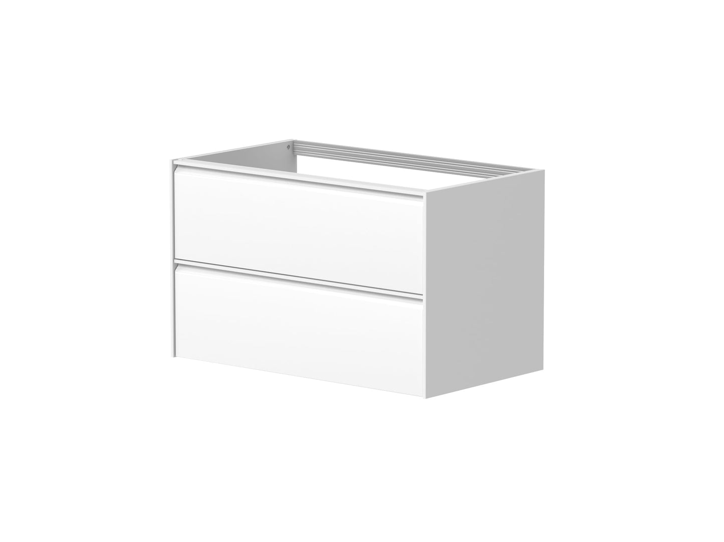 Moon 800mm 2 Drawer Wall Mounted Unit Matt White