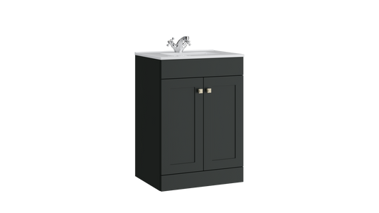 Sanctuary 500mm 2 Door Floor Standing Unit Matt Anthracite