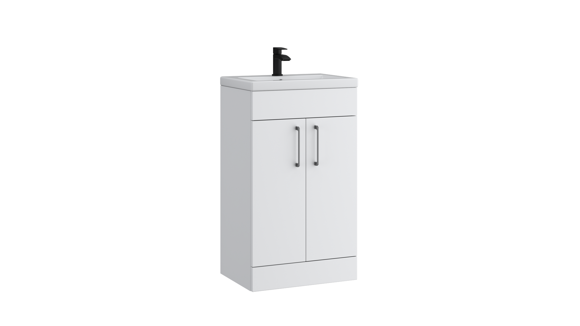 Dove 500mm 2 Door Floor Standing Unit Matt White