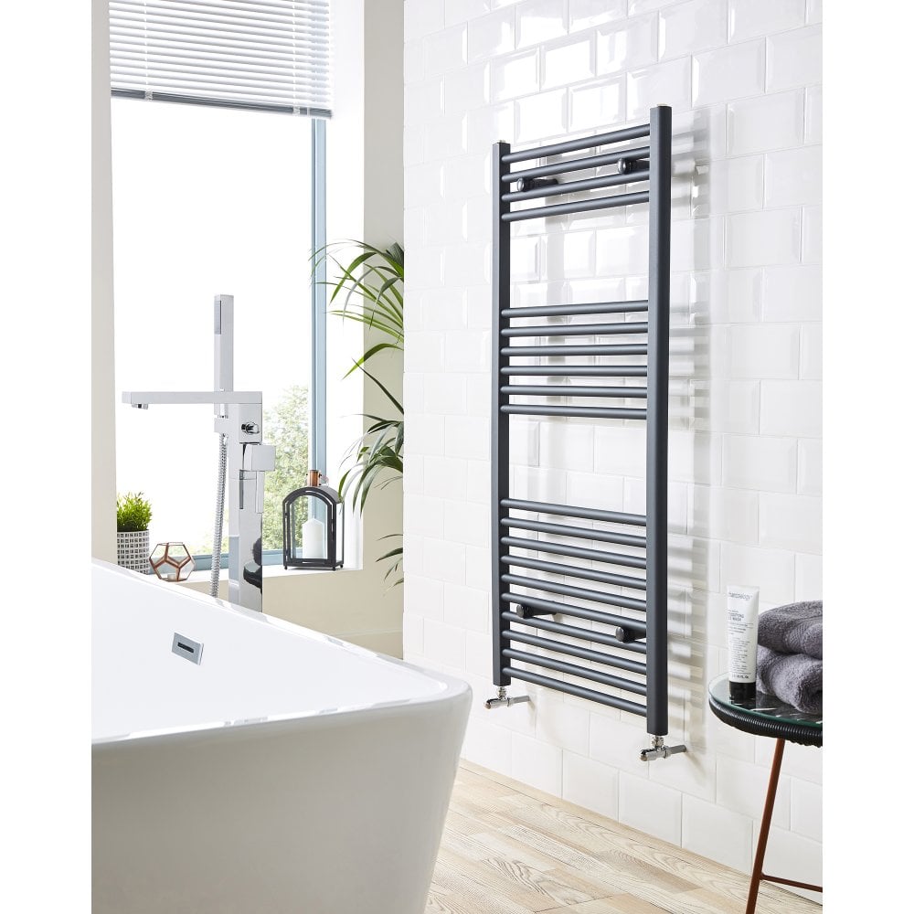 22mm Straight Towel Rail 400mm x 1600mm - Textured Grey