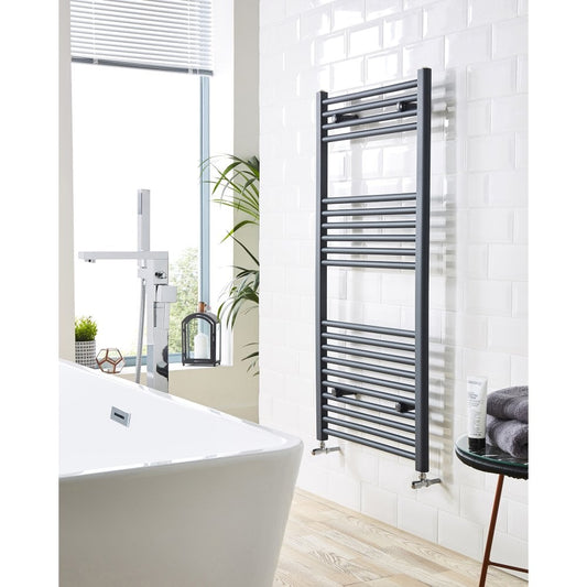 22mm Straight Towel Rail 500mm x 1200mm Textured Grey