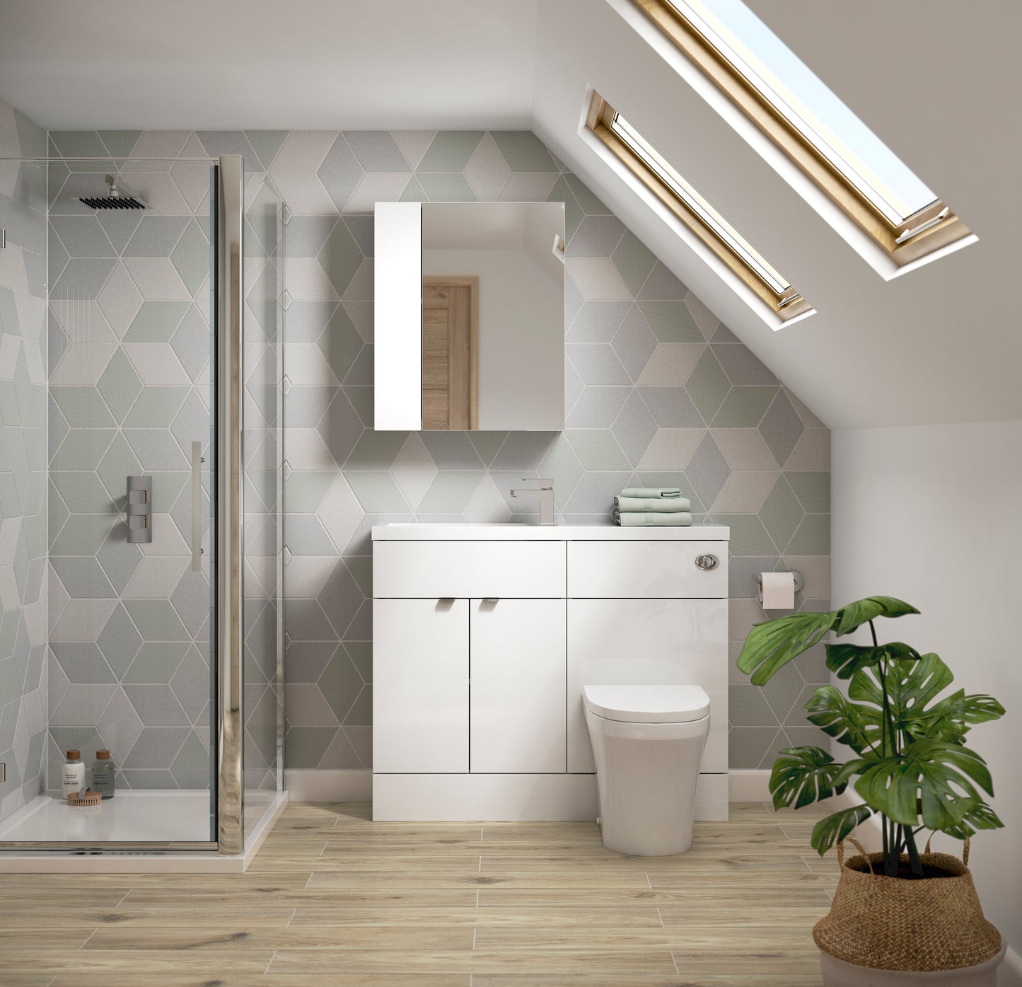 Fusion Fitted Floor Standing 2 Door Vanity Unit 800mm