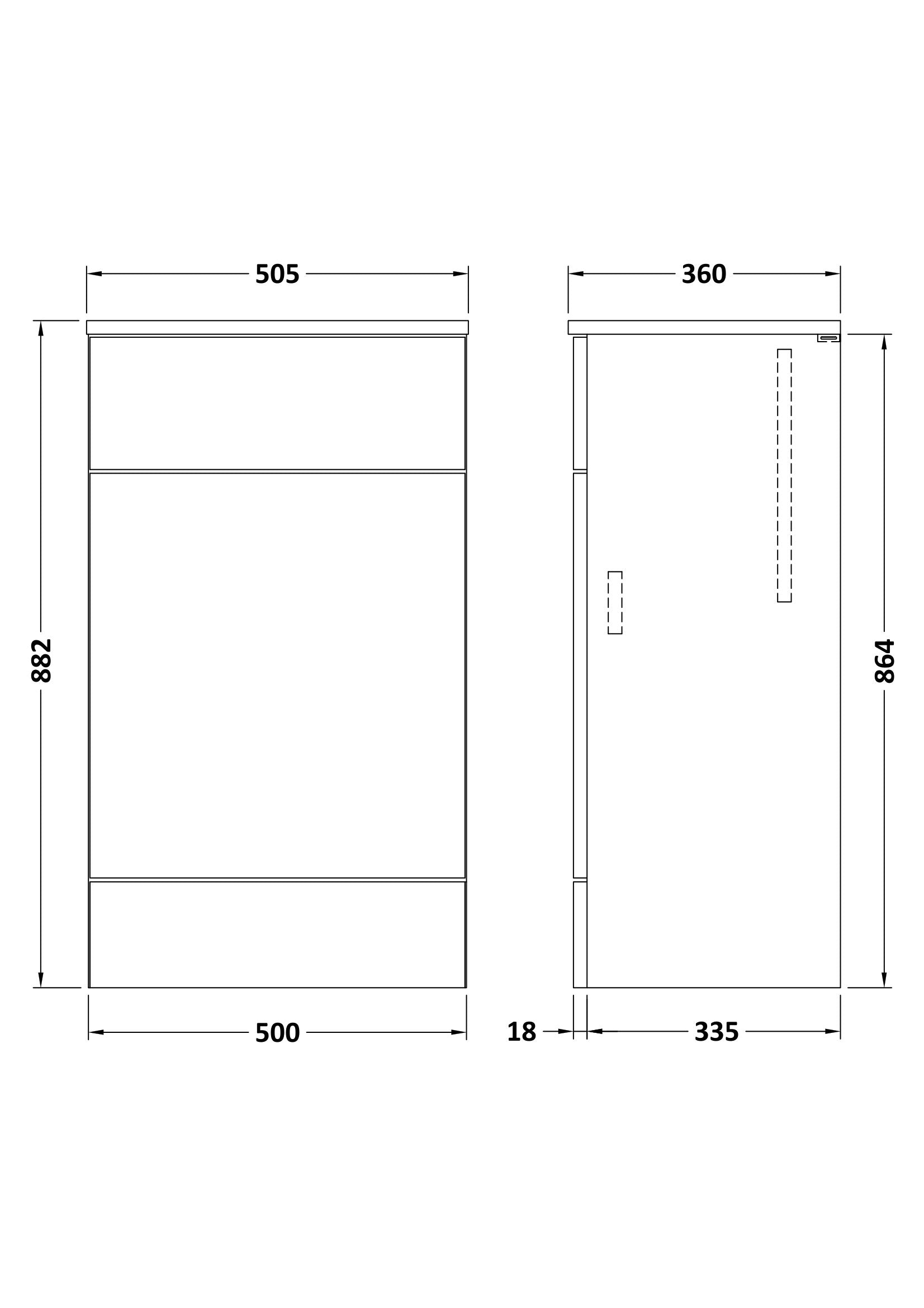 Hudson Reed Fusion 500mm Bleached Oak Toilet Unit