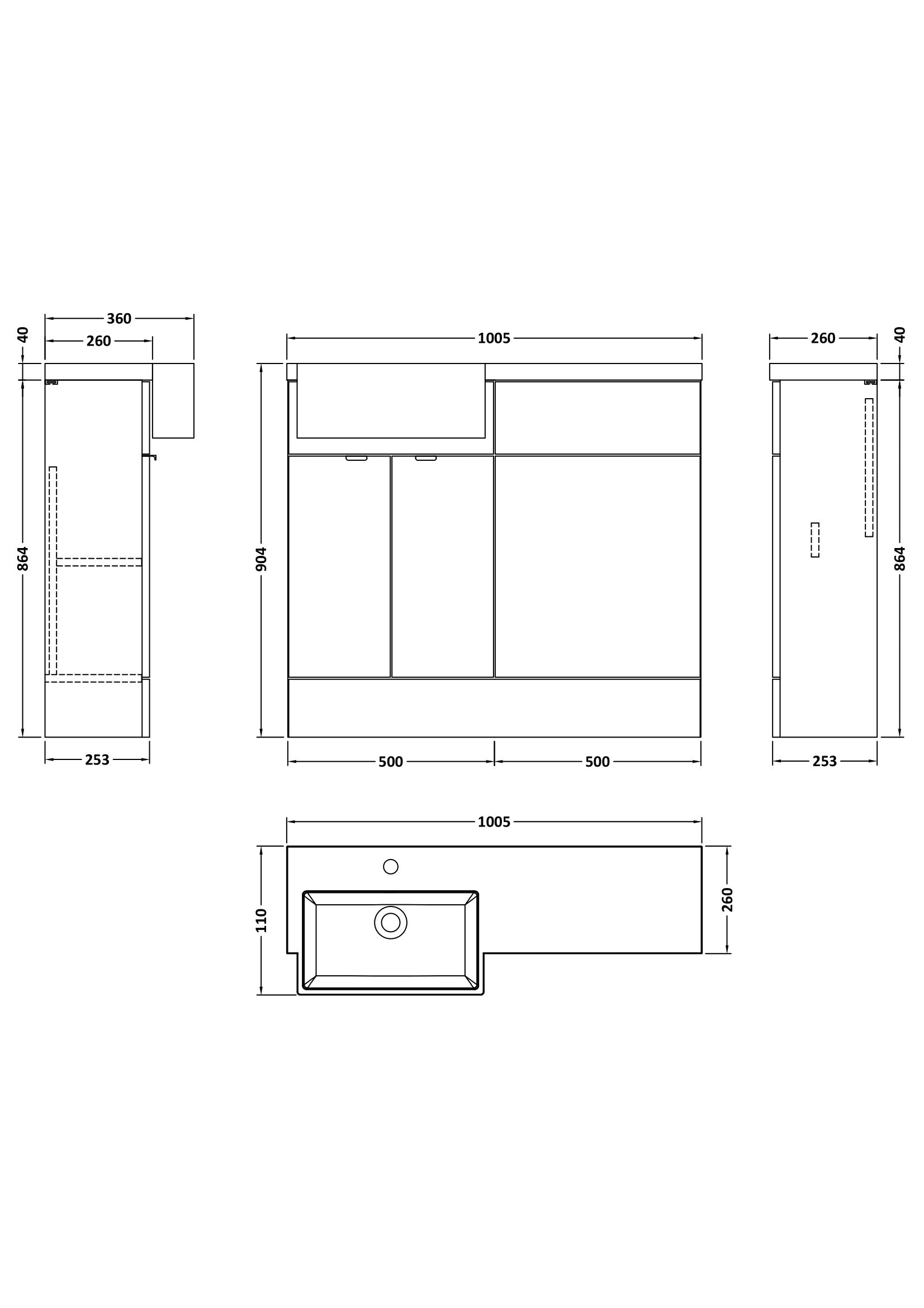 Hudson Reed Fusion 1005mm Anthracite Woodgrain Floor Standing Vanity Unit & Toilet Combination with Basin