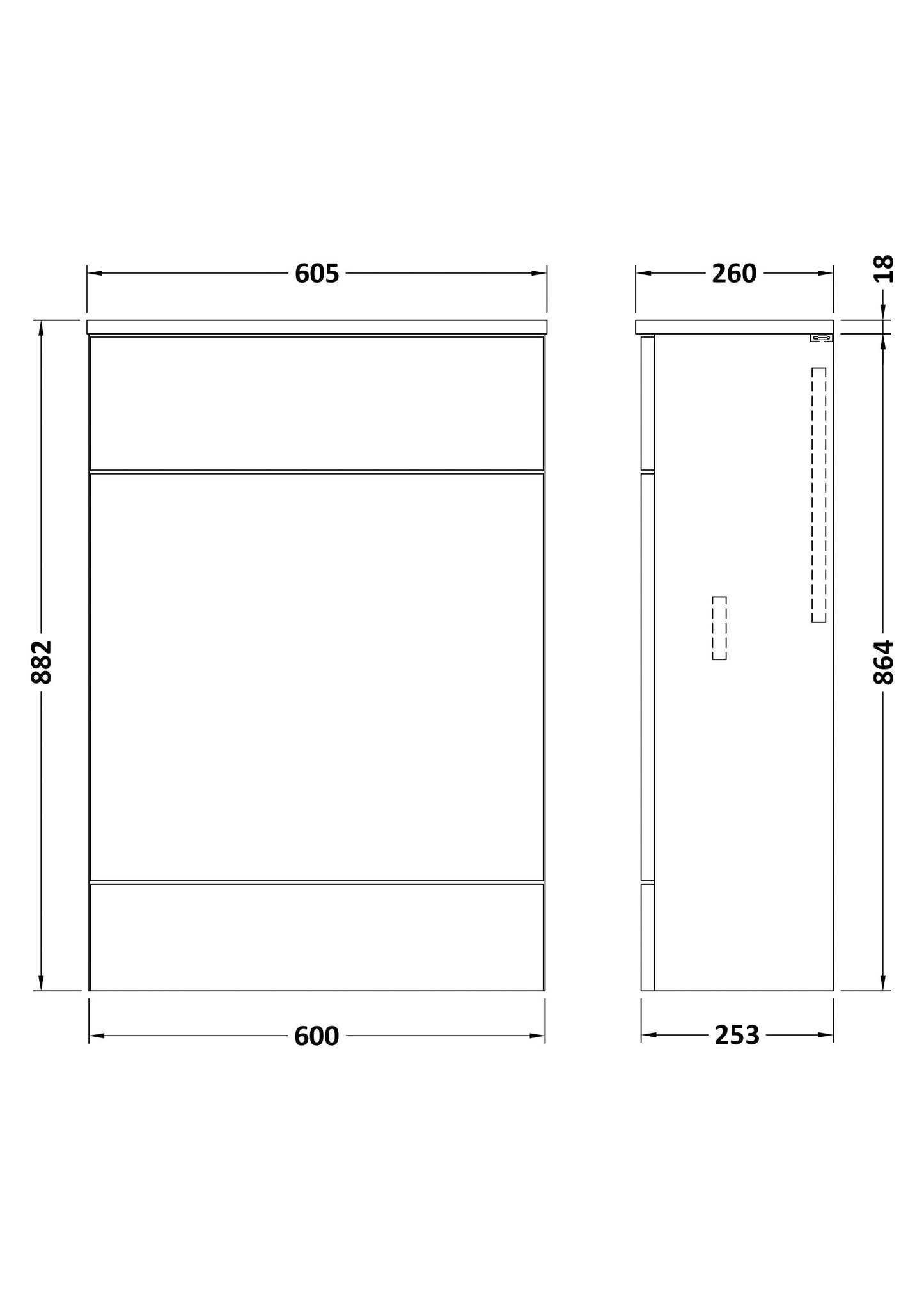 Hudson Reed Fusion 600mm Charcoal Black Floor Standing Toilet Unit With Coordinating Top