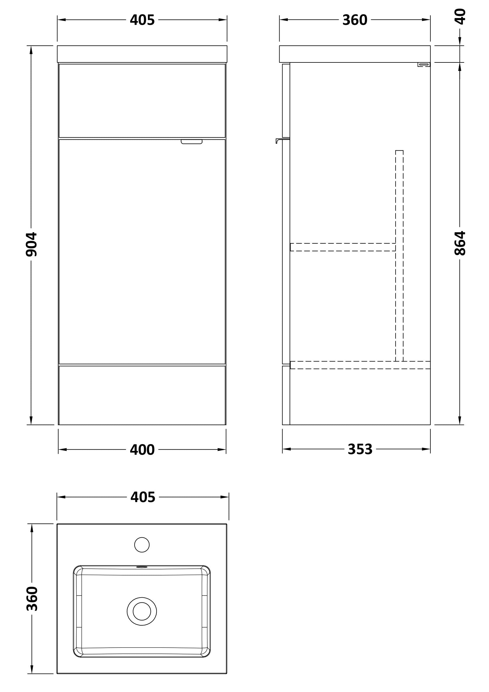 Hudson Reed Fusion 400mm Gloss Grey Floor Standing 1 Door Vanity Unit with Basin