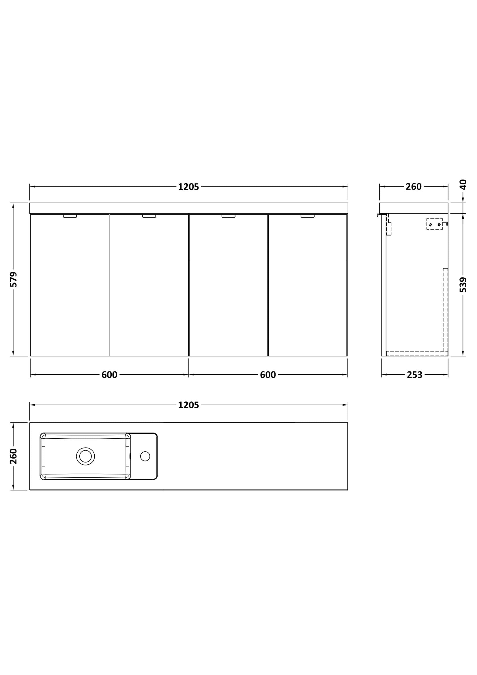 Hudson Reed Fusion 1200mm Gloss Grey Compact Wall Hung Vanity Unit & Basin With Soft Close Doors