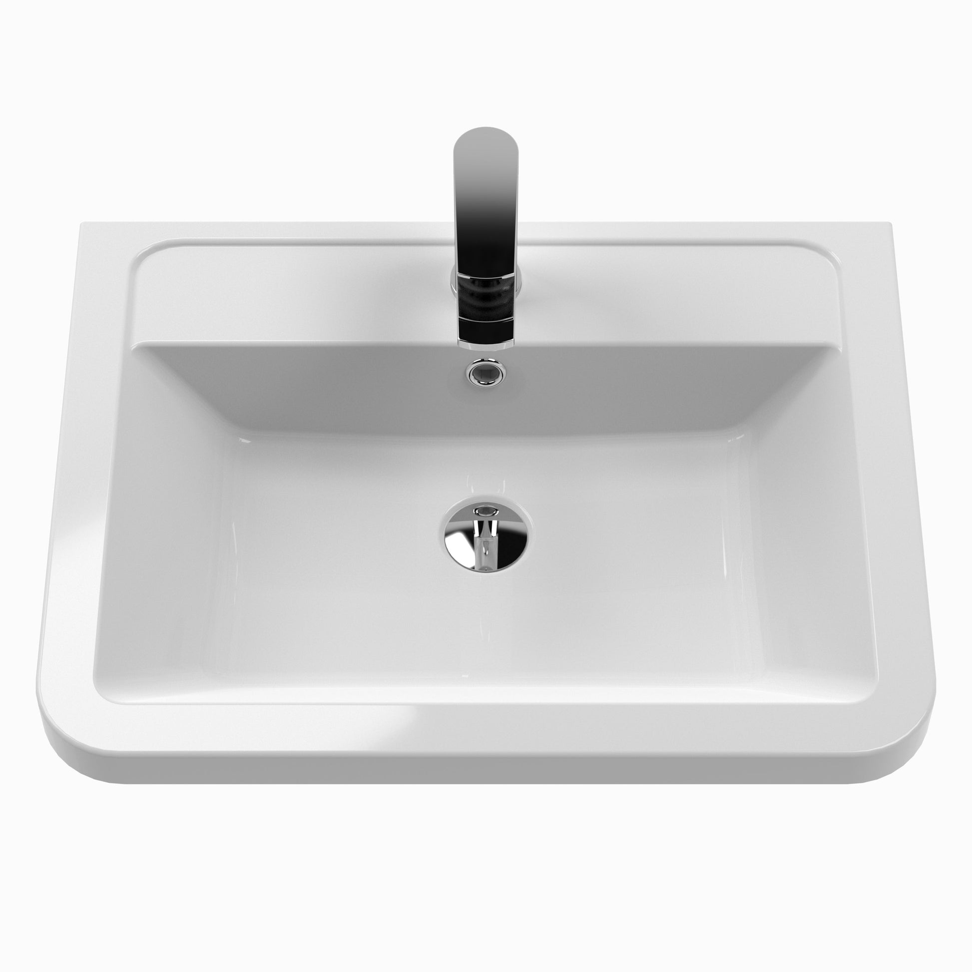 Hudson Reed Solar 800mm Indigo Blue Floor Standing 2 Drawer Vanity Unit With Ceramic Basin