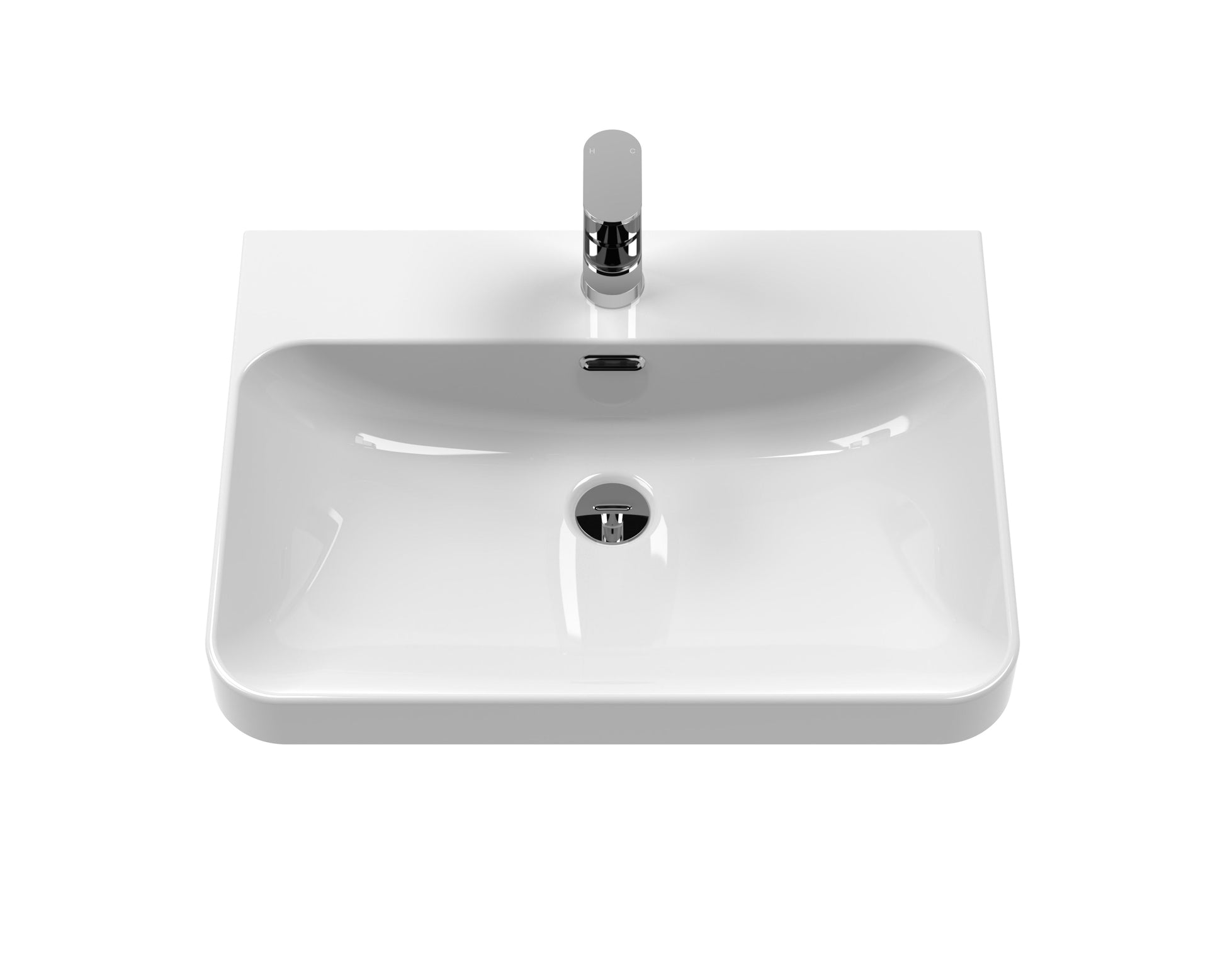 Hudson Reed Solar 600mm Wall Hung 2 Drawer Vanity Unit With Ceramic Basin