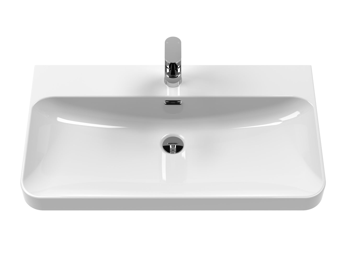 Hudson Reed Solar 800mm Wall Hung 2 Drawer Vanity Unit With Ceramic Basin