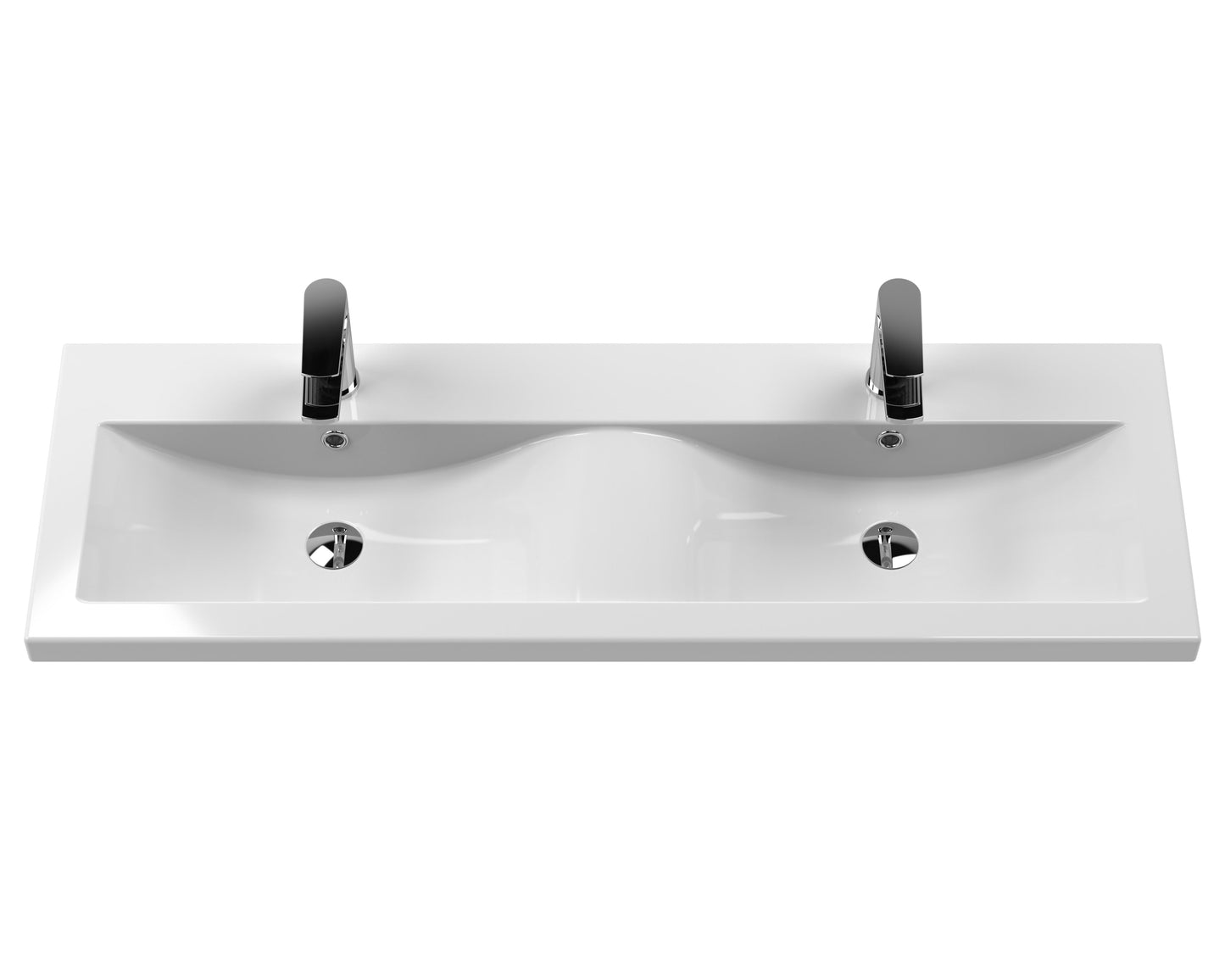 Hudson Reed Fluted 1200mm Wall Hung 4-Drawer Vanity with Double Basin