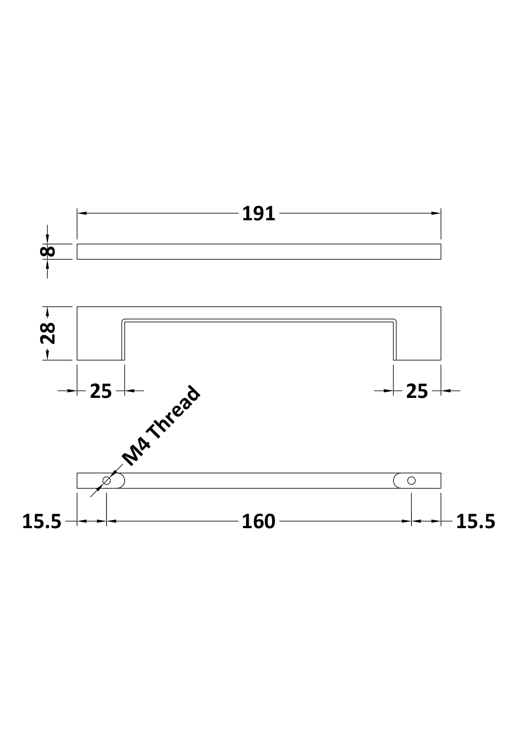 Brass D Handle
