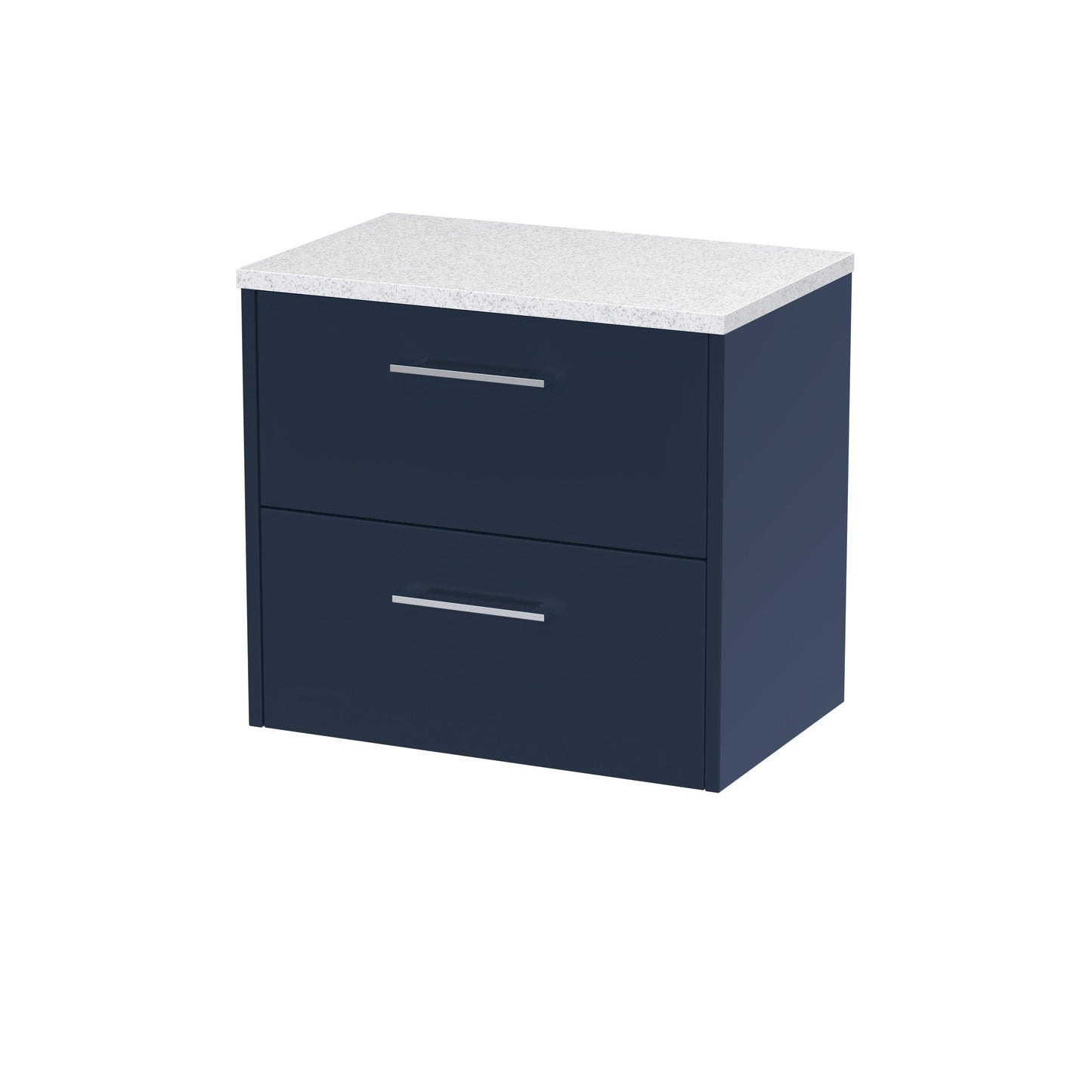 Hudson Reed Juno 600mm Wall Hung 2-Drawer Soft-Close Vanity Unit With Laminate Worktop