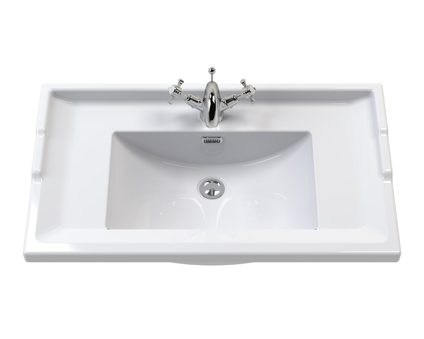 Hudson Reed Old London 600mm Twilight Blue Floor Standing 2 Door Vanity Unit with 1 Tap Hole Basin