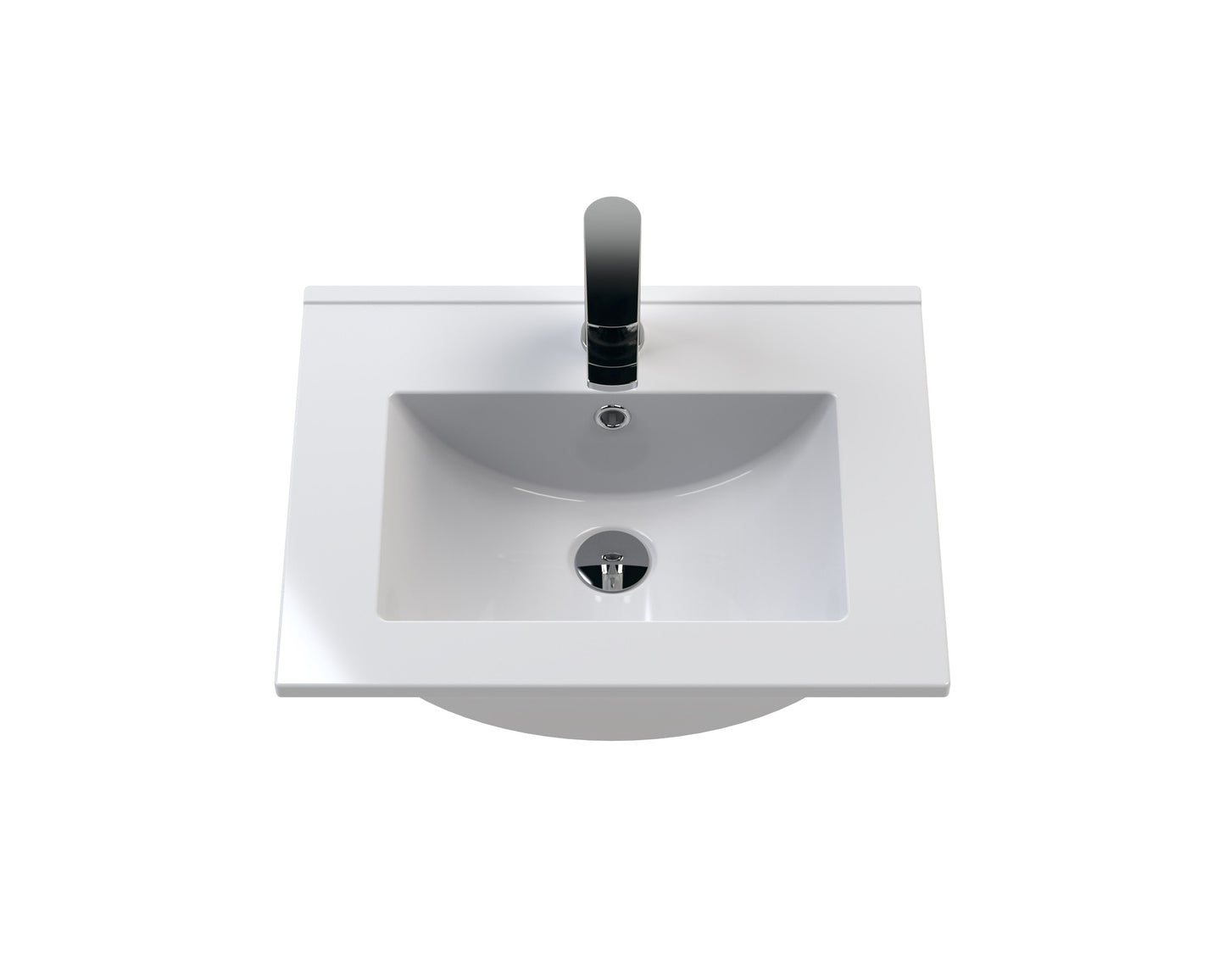 Hudson Reed Fluted 500mm Wall Hung Single Drawer Vanity Unit With Basin