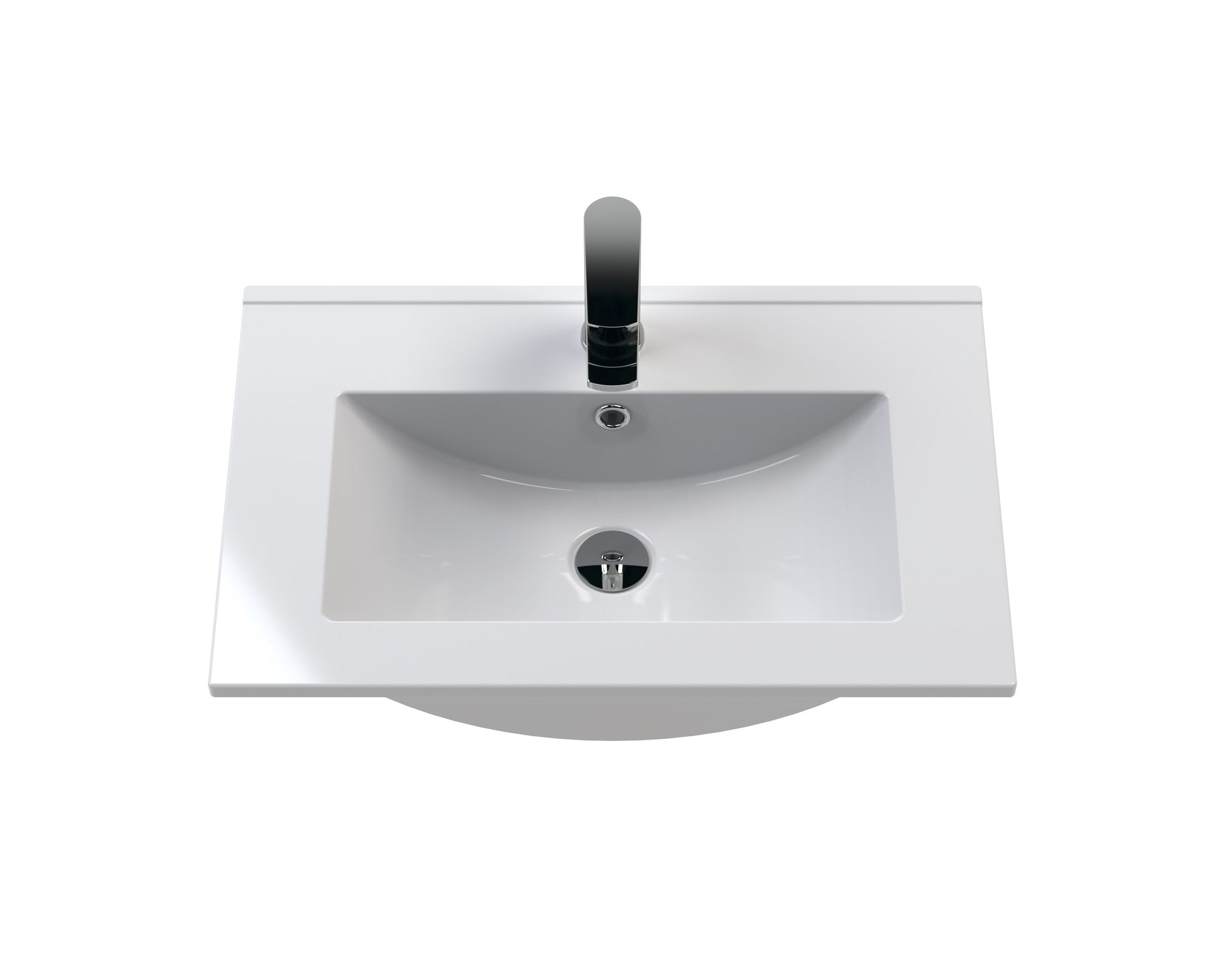 Hudson Reed Fluted 600mm Satin Green Floor Standing 2-Door Vanity Unit With Basin