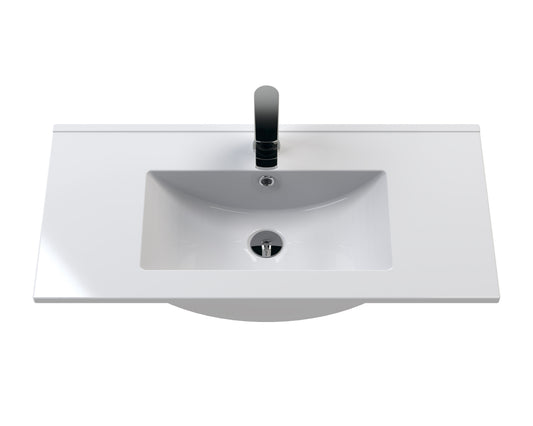 Urban 800mm Wall Hung 2-Drawer Unit and Minimalist Basin 1 Tap Hole