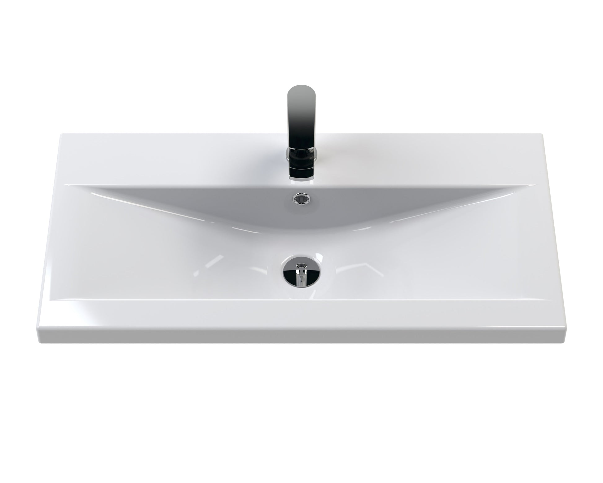 Hudson Reed Fluted 800mm Wall Hung Single Drawer Vanity Unit With Basin