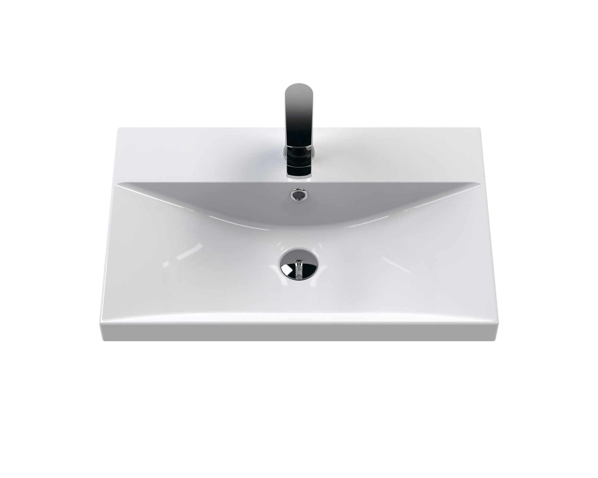 Hudson Reed Fluted 600mm Floor Standing 2-Door Vanity Unit With Basin