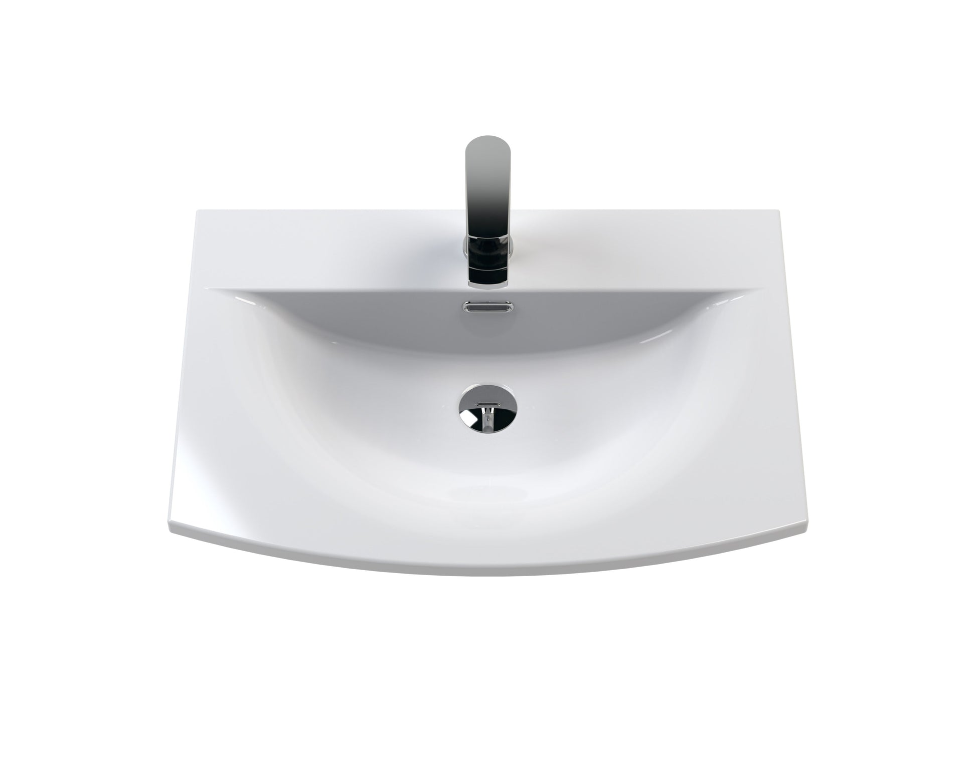 Hudson Reed Juno 600mm Wall Hung 2 Drawer Vanity Unit Including Curved Ceramic Basin