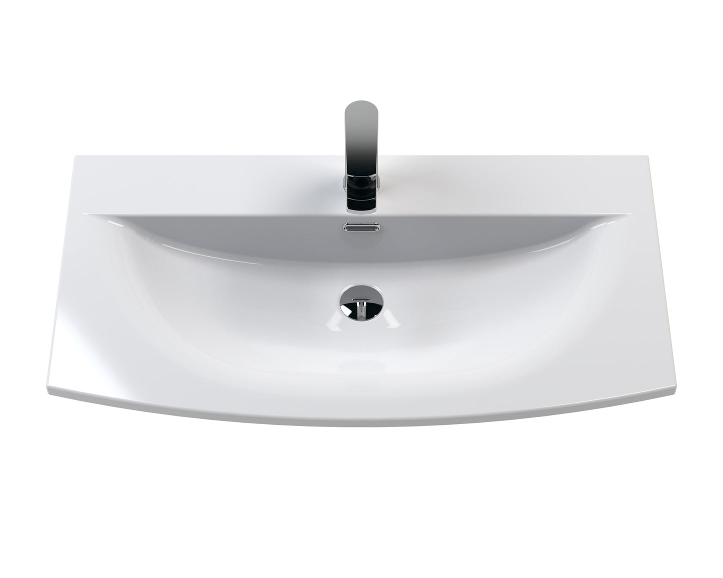 Hudson Reed Juno 800mm Graphite Grey Woodgrain Floor Standing 2-Door Vanity Unit Including Basin