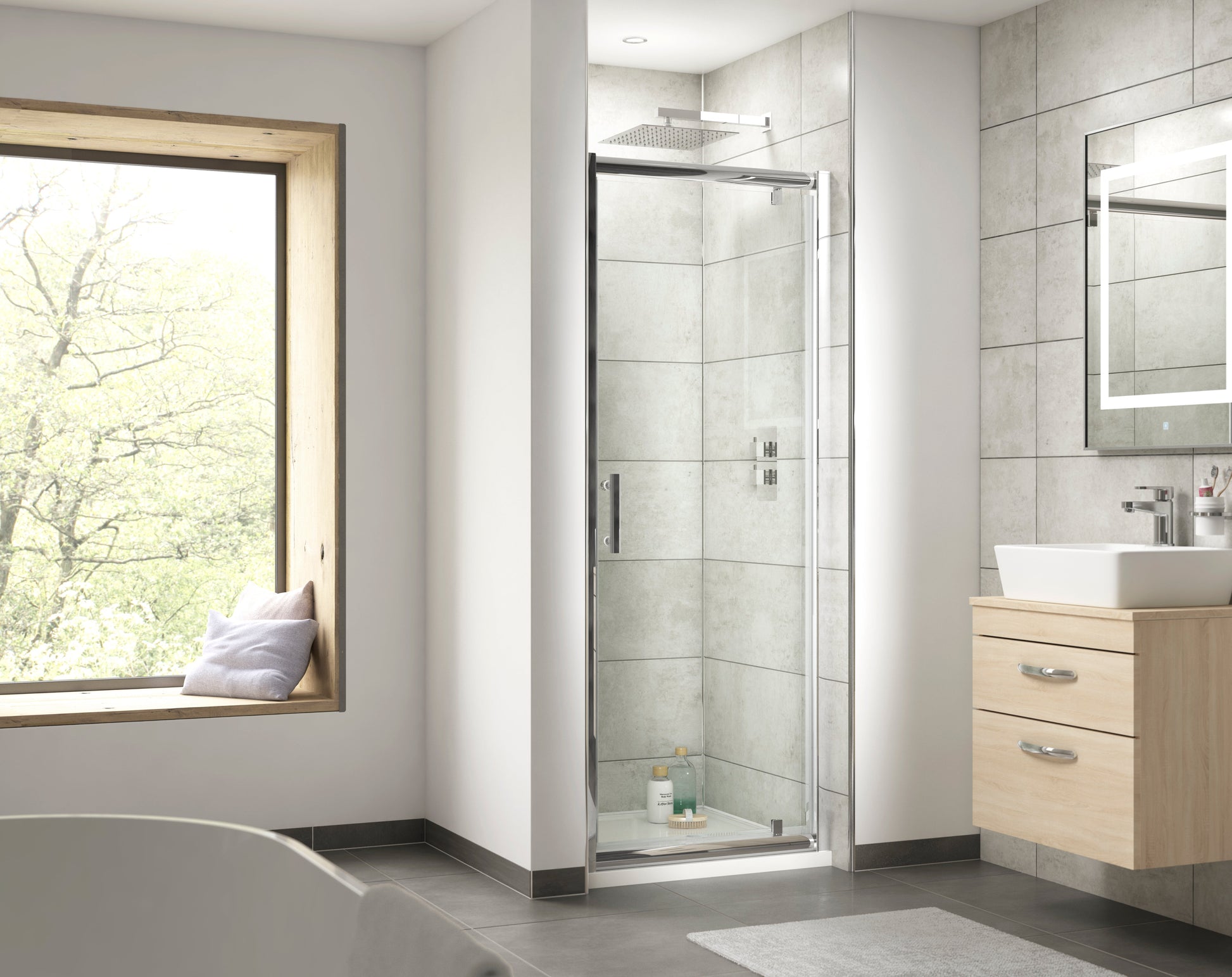 Pacific 900mm Side Panel 6mm Glass