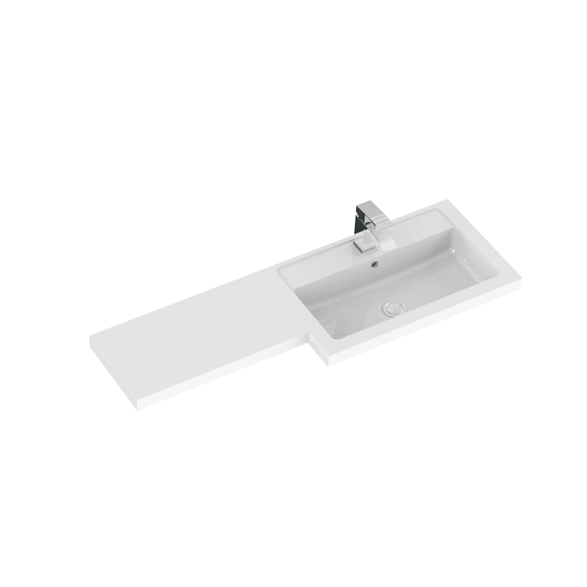 Hudson Reed Fusion 1000mm Floor Standing 2 Door Right Hand Vanity Basin & Toilet Combination Including Handles