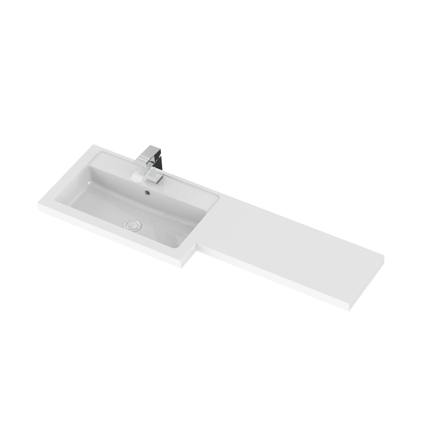 Hudson Reed Fusion 1200mm 2 Door Floor Standing Left Hand Vanity Basin Unit With Handles