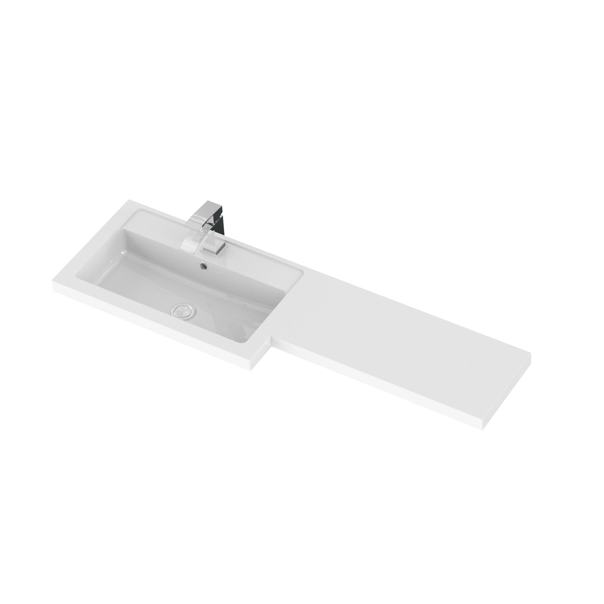 Hudson Reed Fusion 1200mm Anthracite Woodgrain Floor Standing 2 Door Left Hand Vanity Basin Combination