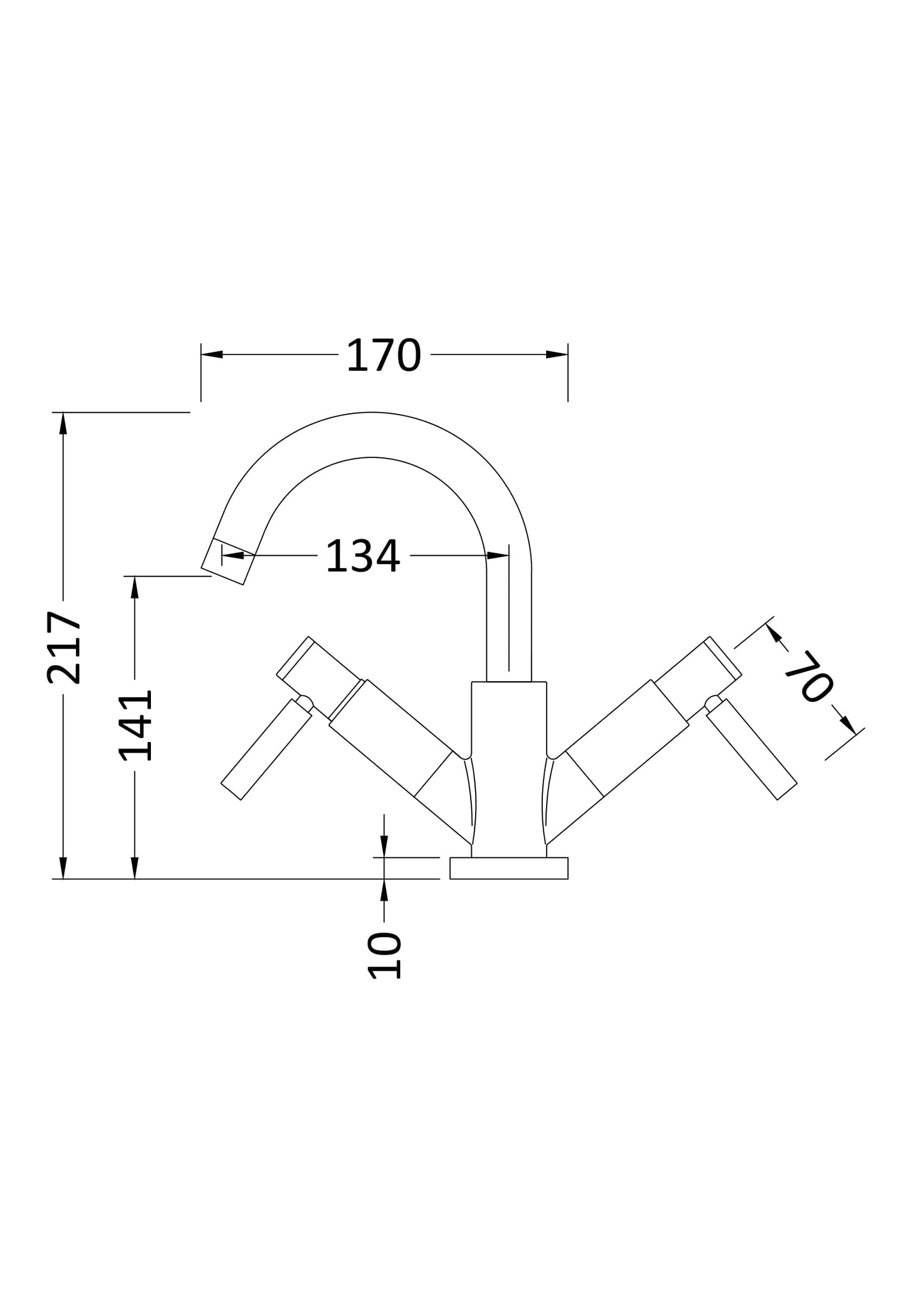 Tec Lever Mono Basin Mixer Brushed Brass
