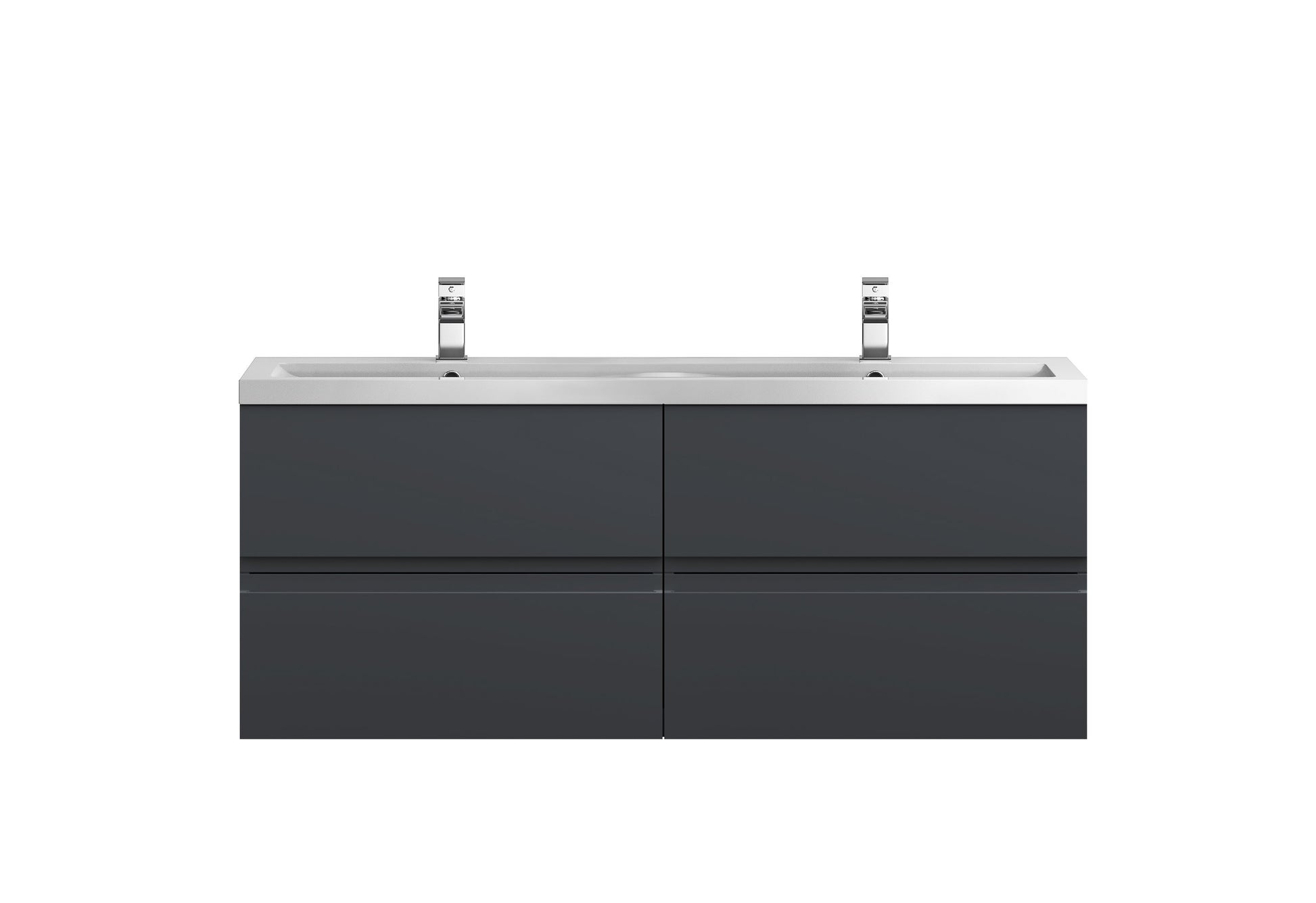 Hudson Reed Urban 1200mm 4 Drawer Wall Hung Vanity Unit With Double Ceramic Basin