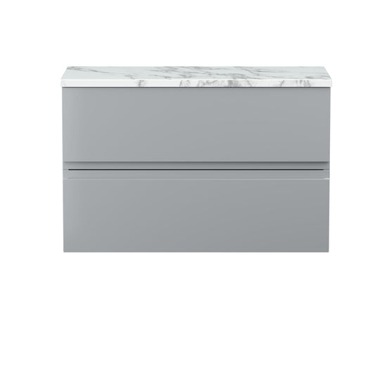 Hudson Reed Urban 800mm Wall Hung 2-Drawer Unit With Laminate Worktop