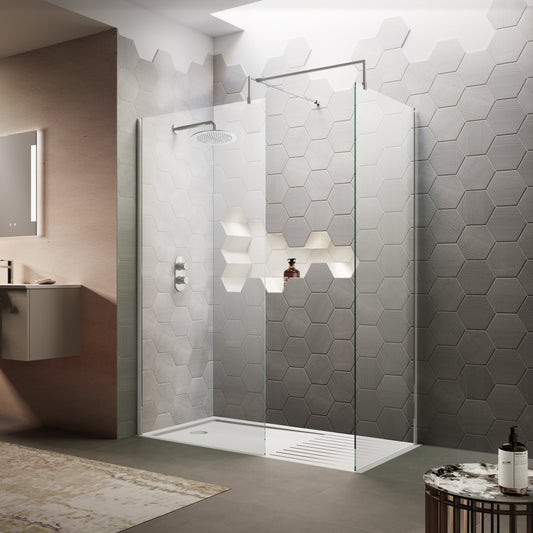 1200mm Wetroom Screen & Support Bar